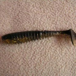 Berkley Flex Rib Shad 2.5″-jigit, Väri:Clear Gold Black, 100g